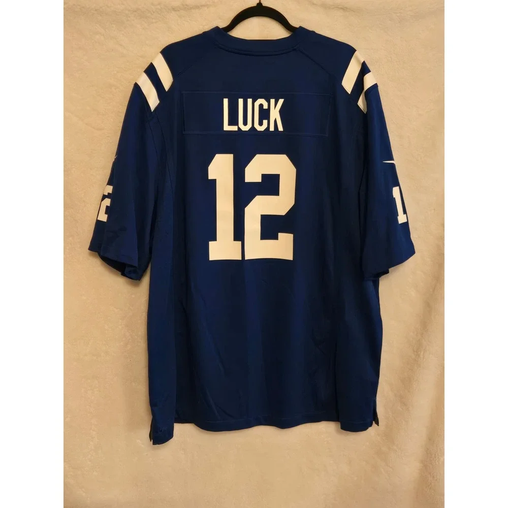 Nike Indianapolis Colts Mend XXL Andrew Luck #12 On Field Jersey Blue 472797-431